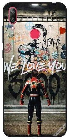 غطاء حماية واقٍ بطبعة عبارة "We Love You" لهاتف هواوي Y7 برايم 2019 متعدد الألوان
