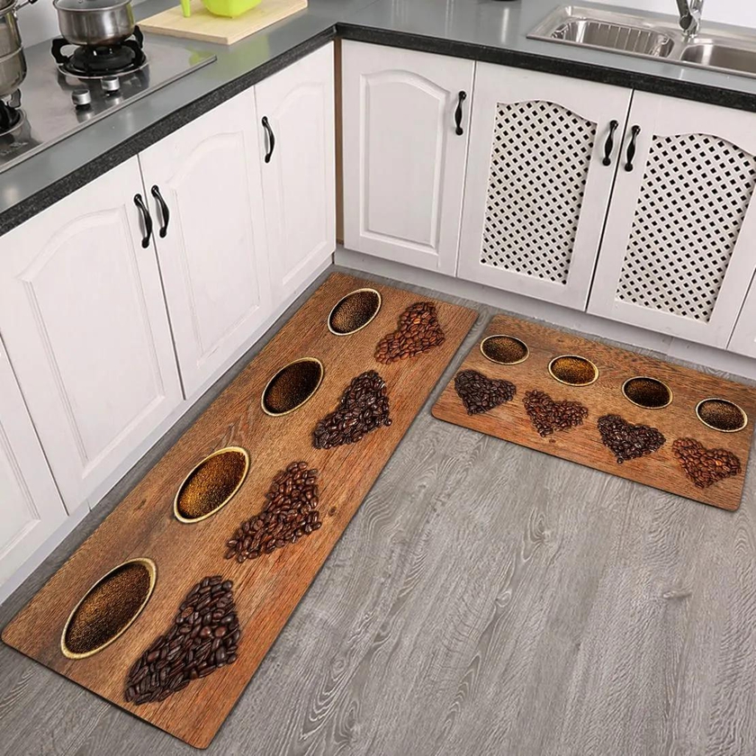 2 pcs 3D kitchen mats Big size 40by120cm Small size 40by60cm