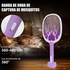 LENIO Mosquito Kill, 3 in 1 Electric Mosquito Repellent, Fly Killer Bug Zapper Rechargeable USB, Portable Killer Racket, for Kitchen, Home, Garden and Outdoors.