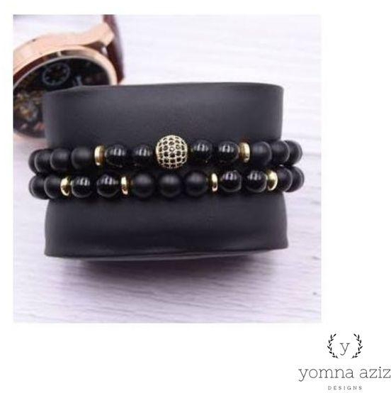 Accessories Fashion Stone 0nyx And Zircon Bracelet For Women Men