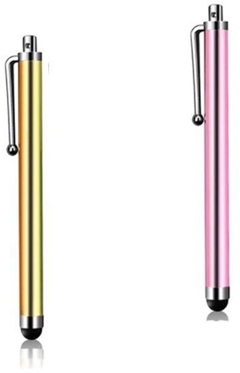 قلم تاتش سميك ستايلس يعمل على جميع شاشات اللمس الذكية عدد أثنان قلم (روز-ذهبى فاتح)