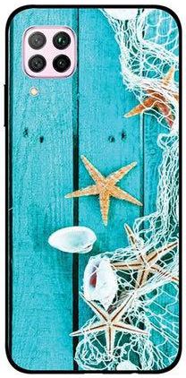Skin Case Cover -for Huawei Nova 7i Star Fish And Net Star Fish And Net