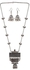 Shining Diva Fashion Latest Stylish Traditional Oxidised Silver Necklace Jewellery Set for Women (13118s)