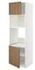 METOD Hi cb f oven/micro w 2 drs/shelves, white/Veddinge white, 60x60x200 cm - IKEA
