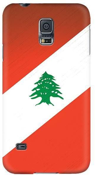 حافظة فاخرة رقيقة سهلة التركيب بتصميم لامع لهواتف سامسونج جالكسي اس 5 من ستايليزد - علم لبنان