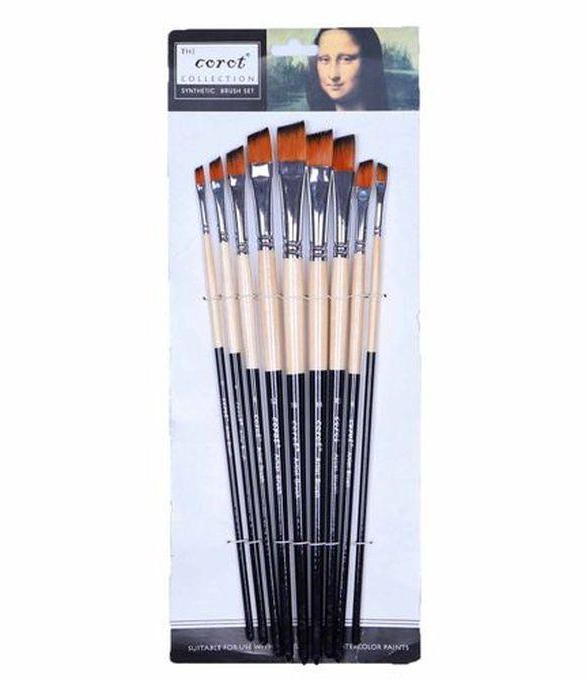Corot Professional Angle Brush Set - 9 Pieces