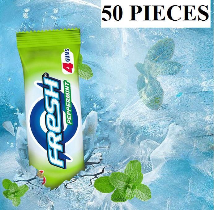 Fresh Peppermint Chewing Gum Pack ( 50 Pieces Pack)