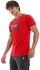 White Rabbit Round Neck Slip On Tee With Stitched Patch - Red