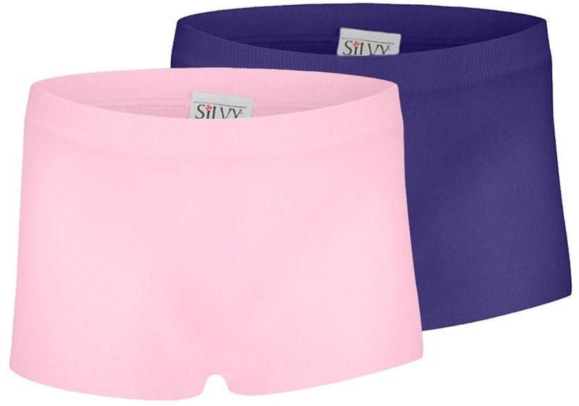 Silvy Set Of 2 Casual Shorts For Girls - Pink Purple, 10 - 12 Years