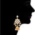 اي جيويلز طقم مجوهرات كوندان هندي تقليدي مطلي بالذهب من اللؤلؤ الصناعي بثلاث طبقات للحفلات / الزفاف للنساء، لؤلؤ، كوندان, لؤلؤة, كوندان