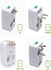 Marrkhor All In One International Travel Power Charger Universal Adapter Plug White