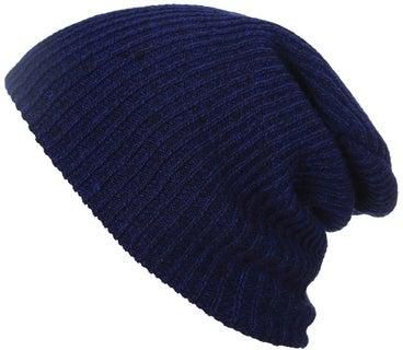 قبعة بيني محبوكة من الأكريليك أزرق كحلي