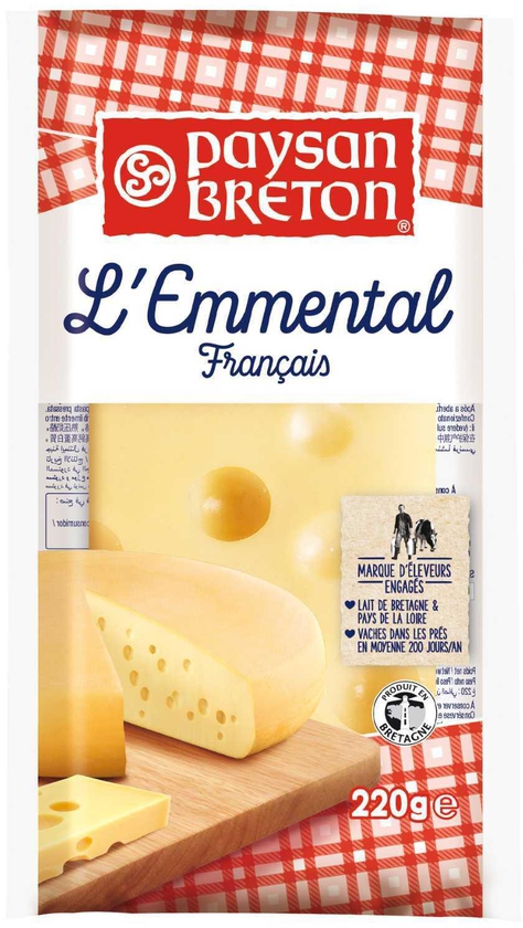 Paysan Breton Emmental Cheese Portion 220g