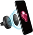 Spigen Kuel A200 Magnetic Phone Holder, Car Air Vent Mount for Smartphones - Includes Metal Plates Sticker (Round, Rectangle) - Black