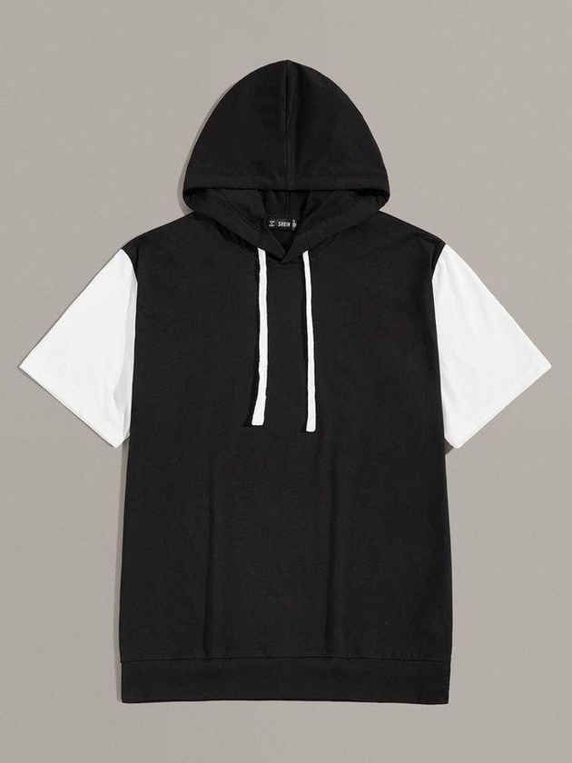 Black Short Hand Hoodie Patch With White