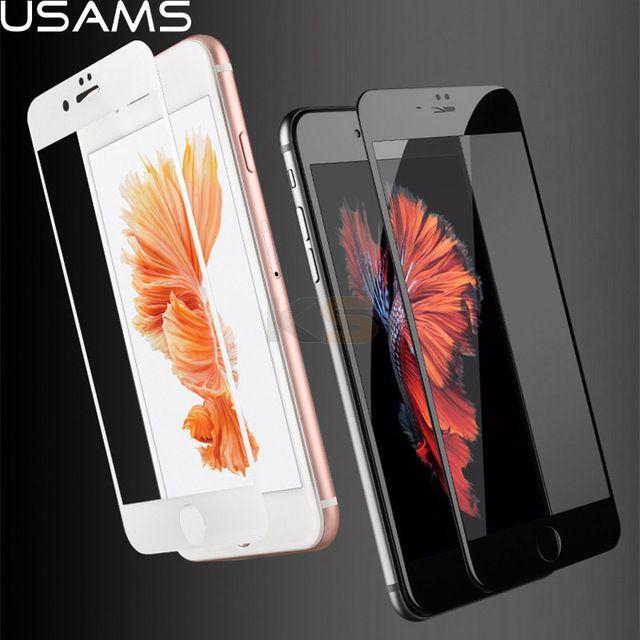 USAMS 0.3mm 3D HD 9H Tempered Glass Screen Protector Protective Film for iPhone 7 Plus Black