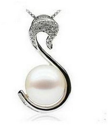 JewelOra Female Platinum Plated Sterling Silver 925 Made With Pearl Jewelry Pendant Necklace Model D880