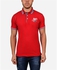 Town Team 98 Solid Polo T-Shirt - Red
