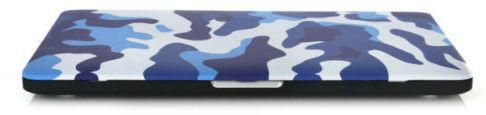 Camouflage Design Rubberized Hard Shell & Ozone Screen Guard for Macbook Pro RETINA 13" - Blue
