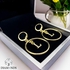 3Diamonds Earrings With The Letter L, Gold Plated Without Lobes - High Quality