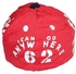 فابزون قبعة عصرية انيقة قابلة للتعديل مطبوعة من القطن للاطفال (احمر، 0-3 اشهر)