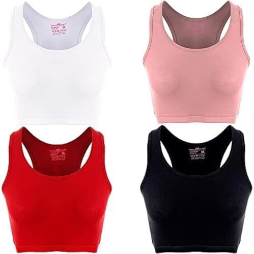 Solid Bra for Women, Set of 4 3XL