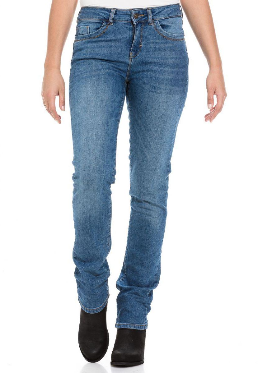 Vero Moda Straight Fit Jeans for Women - 28W x 34L, Medium Blue Denim