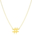 14K Yellow Gold Hashtag Necklacerx32664-18-rx32664-18