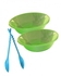 Codil 1465 Kribi Bowls - Green - Set Of 2 + 1333 One Salad Server - Blue
