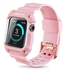 Silicone Replacement Band For Apple Watch 38mm Series 3 / 2 / 1 with Shockproof Rugged Case - Pink