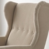 STRANDMON Armchair and footstool - Kelinge beige
