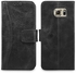 Elite PU Leather Flip Wallet Cover with Magnetic Closure for Samsung Galaxy S6 - Black