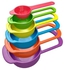 6 Pieces Kitchen Measuring Cups - Multicolour