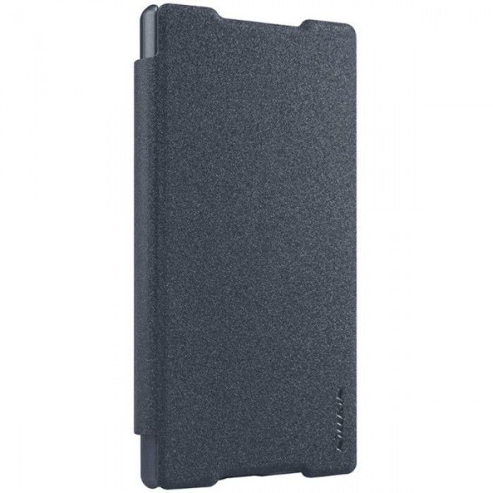 Nillkin Sparkle Series Leather Flip Case Cover Sony Xperia Z5 Premium - Black