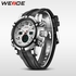 Weide WH5205 Analog White Dial Black Band Unisex Watch