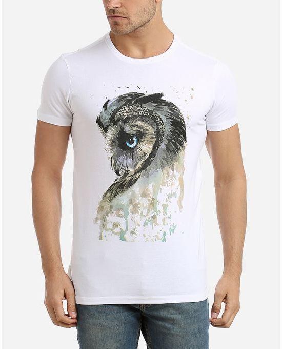 TeeByCotton Owl Printed T-Shirt - White