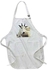 Alpine Goat Printed Apron With Pockets White multicolor 20x30cm