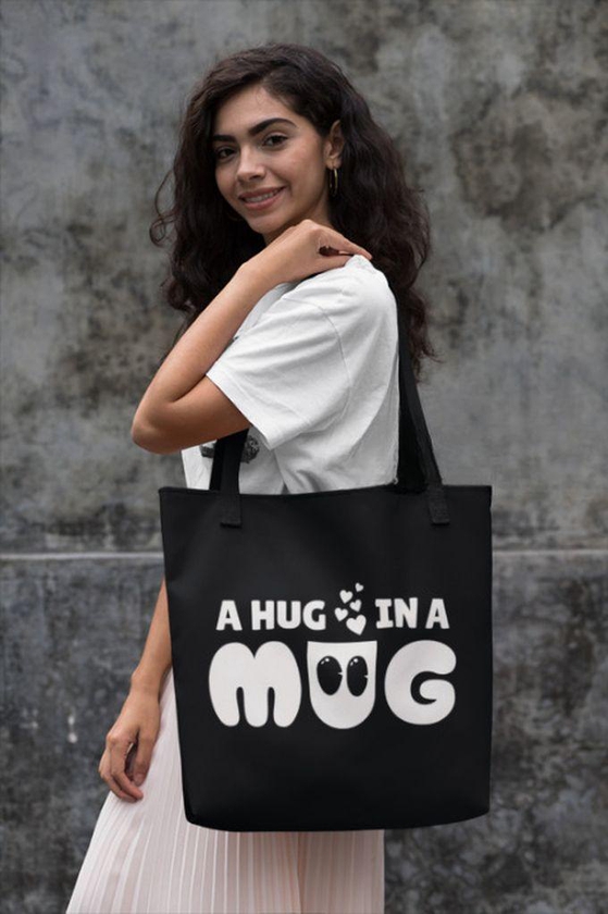 Canvas Shopping Tote Bag - Printed Words (THE MUG)