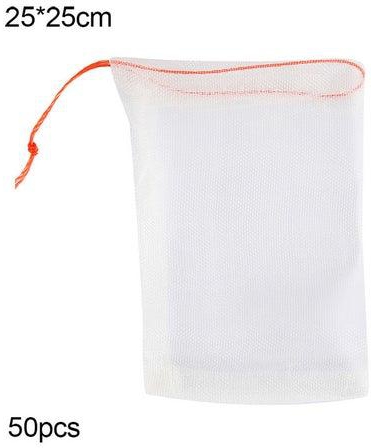 50-Piece Net Bag Cover Insect Protection White