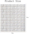 5-Piece 3D Brick Faux Foam Self-Adhesive Wall Sticker White 70 x 77cm