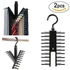 Generic 2 Pcs Cross X Hangers Tie Belt Rack Organizer Hanger Non-Slip Clips Holder Black