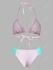 Sweet Style Halter Neck Color Block Backless   Bikini Set For Women - S