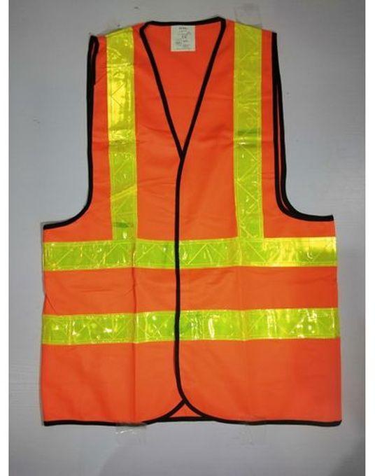 Reflective Safety Vest Premium Brand - Orange. By 2 Pieces