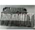 مجموعة فرش المكياج الاحترافي مع حقيبة مرافقة - 24 قطعة - أسود