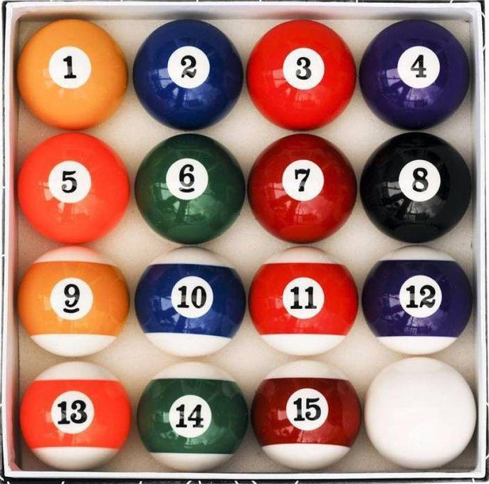 Set Of 16 Billiard Pool Balls