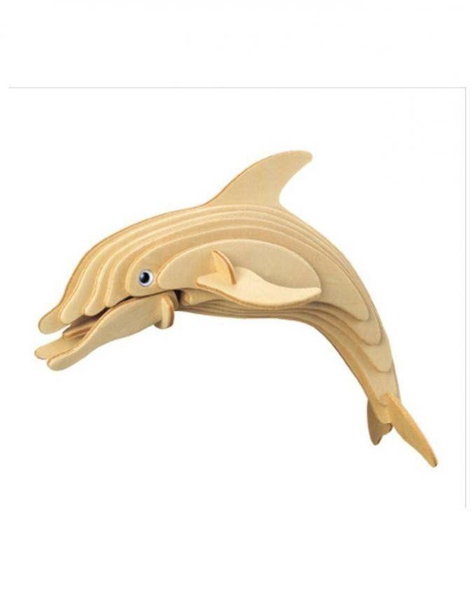 AH 500-28 Dolphin Woodcraft - Educational Kit - 3d Puzzle