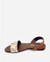 Tata Tio Floral Sandals - Gold & Dark Brown