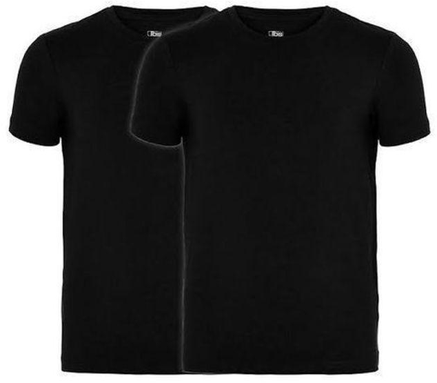 Mens 2 In 1 Polo T-Shirt Short-sleeve-Black