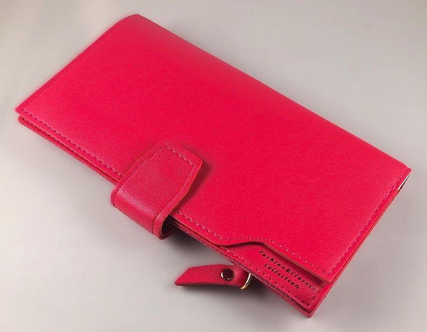Elegant Wallet - Fuchsia Color Leather