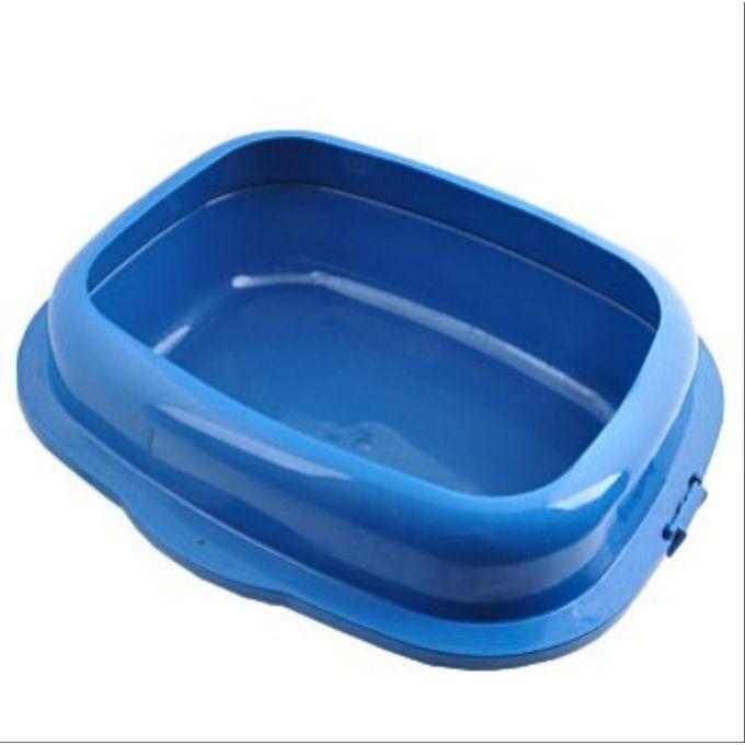 Generic Plastic Cats Litter Box for Medium & Large Cats - Blue